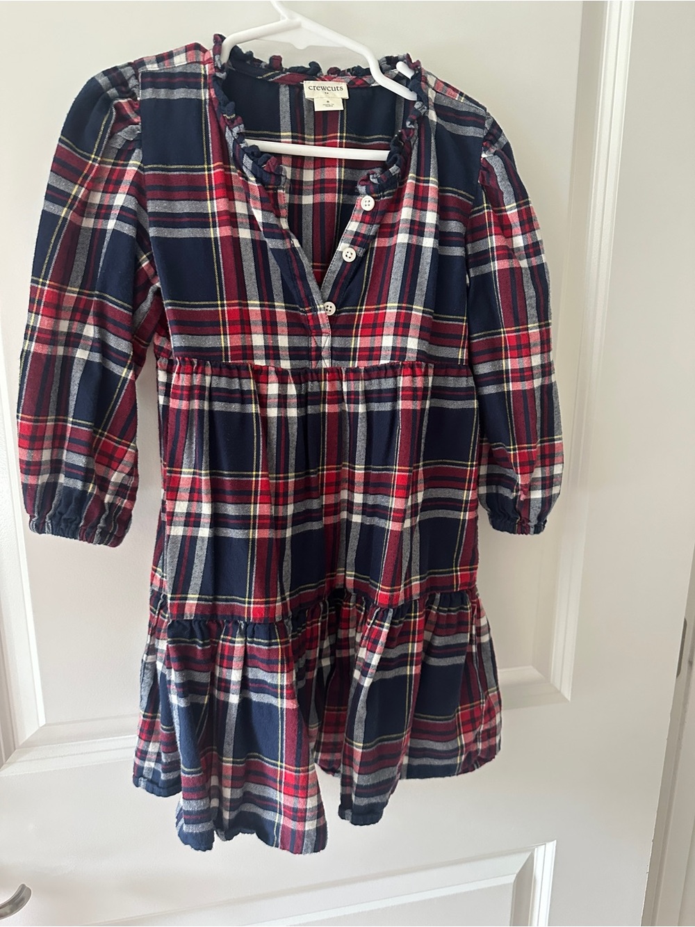 Crewcuts Navy, Red and White Plaid Cotton Dress